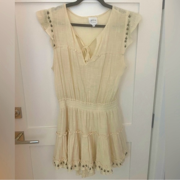 Misa Cream Ruffled Dress - Picture 1 of 2